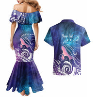 New Zealand Mother's Day Couples Matching Mermaid Dress and Hawaiian Shirt Maori Hari Ra Mama LT7 - Polynesian Pride