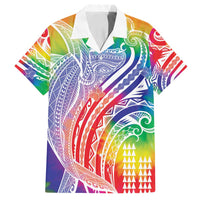 Aloha Pride Rainbow Tie Dye Family Matching Summer Maxi Dress and Hawaiian Shirt Humpback Whale - Love is Love