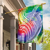 Aloha Pride Rainbow Tie Dye Garden Flag Humpback Whale - Love is Love