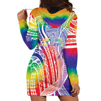 Aloha Pride Rainbow Tie Dye Hoodie Dress Humpback Whale - Love is Love