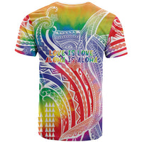 Aloha Pride Rainbow Tie Dye T Shirt Humpback Whale - Love is Love LT7 - Polynesian Pride