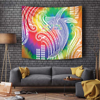 Aloha Pride Rainbow Tie Dye Tapestry Humpback Whale - Love is Love