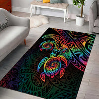 Hawaii Pride Area Rug Rainbow Swirls