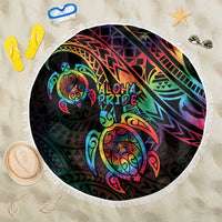 Hawaii Pride Beach Blanket Rainbow Swirls
