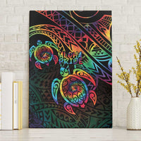 Hawaii Pride Canvas Wall Art Rainbow Swirls