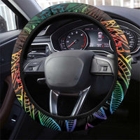 Hawaii Pride Steering Wheel Cover Rainbow Swirls