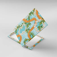 Aloha Festive Hawaii Canvas Wall Art Mokihana - Maile and Ilima on Turquoise - Polynesian Pride