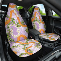 Aloha Festive Hawaii Car Seat Cover Mokihana - Maile and Ilima on Lilac - Polynesian Pride