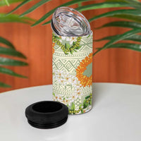 Aloha Festive Hawaii 4 in 1 Can Cooler Tumbler Mokihana - Maile Leis in Muted Summer - Polynesian Pride