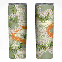 Aloha Festive Hawaii Skinny Tumbler Mokihana - Maile Leis in Muted Summer - Polynesian Pride