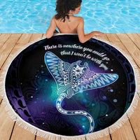 Polynesian Tala Manta Ray Beach Blanket Nowhere You Could Go That I Won't Be With You - Polynesian Pride