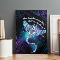 Polynesian Tala Manta Ray Canvas Wall Art Nowhere You Could Go That I Won't Be With You - Polynesian Pride
