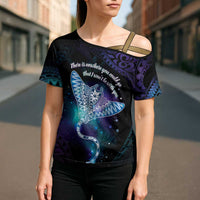 Polynesian Tala Manta Ray Cross Shoulder Shirt Nowhere You Could Go That I Won't Be With You - Polynesian Pride