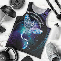 Polynesian Tala Manta Ray Men Tank Top Nowhere You Could Go That I Won't Be With You - Polynesian Pride
