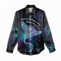 Polynesian Tala Manta Ray Women Casual Shirt Nowhere You Could Go That I Won't Be With You LT7 - Polynesian Pride