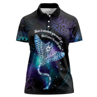 Polynesian Tala Manta Ray Women Polo Shirt Nowhere You Could Go That I Won't Be With You - Polynesian Pride