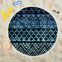 Maori Niho Taniwha Te Wheiao Beach Blanket Moana Blue - Polynesian Pride