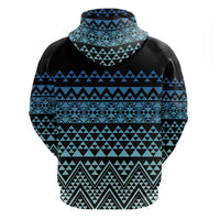 Maori Niho Taniwha Te Wheiao Hoodie Moana Blue LT7 - Polynesian Pride