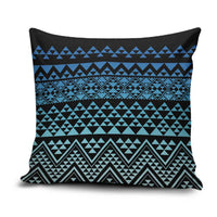 Maori Niho Taniwha Te Wheiao Pillow Cover Moana Blue - Polynesian Pride