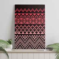 Maori Niho Taniwha Te Wheiao Canvas Wall Art Terracotta LT7 - Polynesian Pride