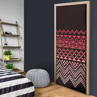 Maori Niho Taniwha Te Wheiao Door Cover Terracotta - Polynesian Pride