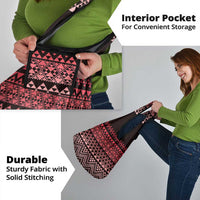 Maori Niho Taniwha Te Wheiao Grocery Bag Terracotta - Polynesian Pride