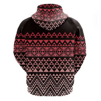 Maori Niho Taniwha Te Wheiao Hoodie Terracotta LT7 - Polynesian Pride