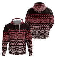 Maori Niho Taniwha Te Wheiao Hoodie Terracotta LT7 - Polynesian Pride