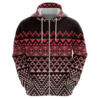 Maori Niho Taniwha Te Wheiao Hoodie Terracotta LT7 - Polynesian Pride