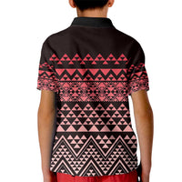 Maori Niho Taniwha Te Wheiao Kid Polo Shirt Terracotta - Polynesian Pride