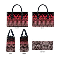 Maori Niho Taniwha Te Wheiao Leather Bag Terracotta - Polynesian Pride