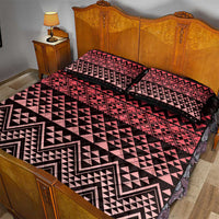 Maori Niho Taniwha Te Wheiao Quilt Bed Set Terracotta - Polynesian Pride