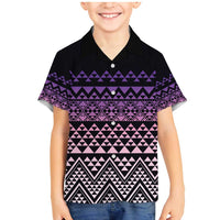 Maori Niho Taniwha Te Wheiao Family Matching Mermaid Dress and Hawaiian Shirt Waiporoporo - Polynesian Pride