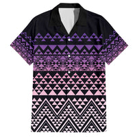 Maori Niho Taniwha Te Wheiao Family Matching Off The Shoulder Long Sleeve Dress and Hawaiian Shirt Waiporoporo - Polynesian Pride
