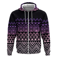 Maori Niho Taniwha Te Wheiao Hoodie Waiporoporo - Polynesian Pride
