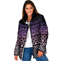 Maori Niho Taniwha Te Wheiao Padded Jacket Waiporoporo - Polynesian Pride