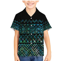 Maori Niho Taniwha Te Wheiao Family Matching Mermaid Dress and Hawaiian Shirt Paua Shell - Polynesian Pride