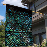 Maori Niho Taniwha Te Wheiao Garden Flag Paua Shell - Polynesian Pride