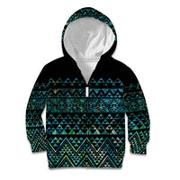 Maori Niho Taniwha Te Wheiao Kid Hoodie Paua Shell - Polynesian Pride