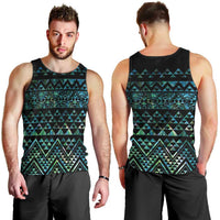 Maori Niho Taniwha Te Wheiao Men Tank Top Paua Shell - Polynesian Pride