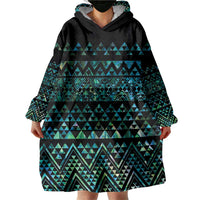Maori Niho Taniwha Te Wheiao Wearable Blanket Hoodie Paua Shell LT7 - Polynesian Pride