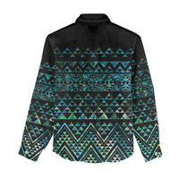 Maori Niho Taniwha Te Wheiao Women Casual Shirt Paua Shell - Polynesian Pride