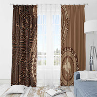 Papua New Guinea Oro Tapa Motif Window Curtain Classic