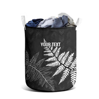 New Zealand Lawn Bowls Personalized Laundry Basket Wrap-Around Silver Fern - Polynesian Pride