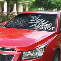 New Zealand Lawn Bowls Personalized Auto Sun Shade Wrap-Around Silver Fern - Polynesian Pride