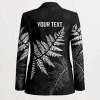 New Zealand Lawn Bowls Personalized Blazer Wrap-Around Silver Fern - Polynesian Pride