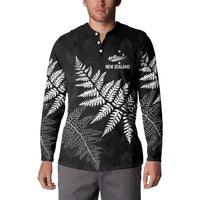 New Zealand Lawn Bowls Personalized Button Sweatshirt Wrap-Around Silver Fern - Polynesian Pride