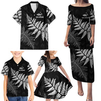 New Zealand Lawn Bowls Personalized Family Matching Puletasi and Hawaiian Shirt Wrap-Around Silver Fern - Polynesian Pride