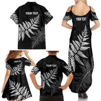 New Zealand Lawn Bowls Personalized Family Matching Summer Maxi Dress and Hawaiian Shirt Wrap-Around Silver Fern LT7 - Polynesian Pride