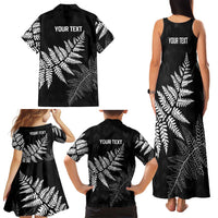 New Zealand Lawn Bowls Personalized Family Matching Tank Maxi Dress and Hawaiian Shirt Wrap-Around Silver Fern LT7 - Polynesian Pride